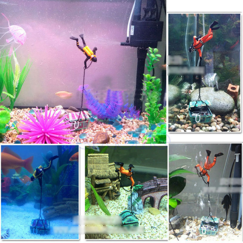 Treasure Frogman Aquarium Orna - Aquarium Fish World 评论和价格