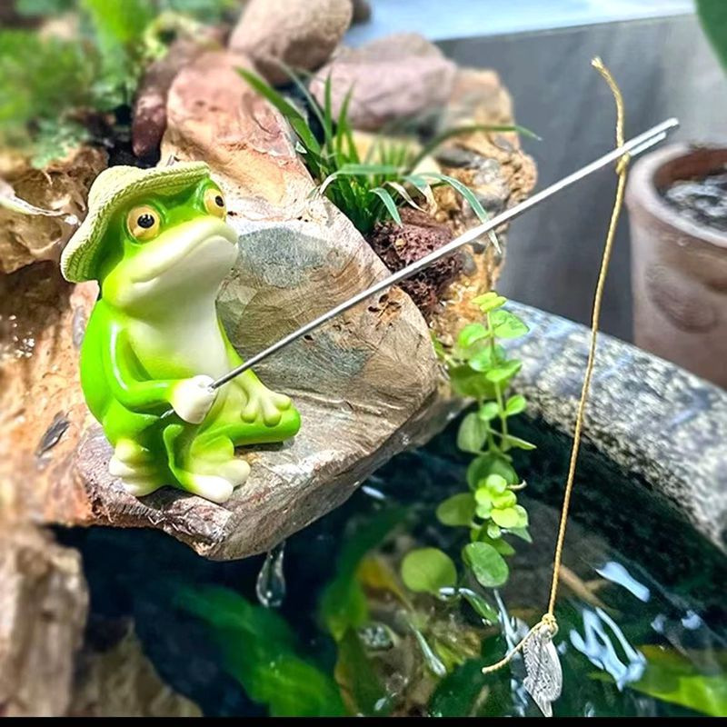 Fishing Frog Statue Outdoor Ga - Aquarium Fish To Buy 评论和价格