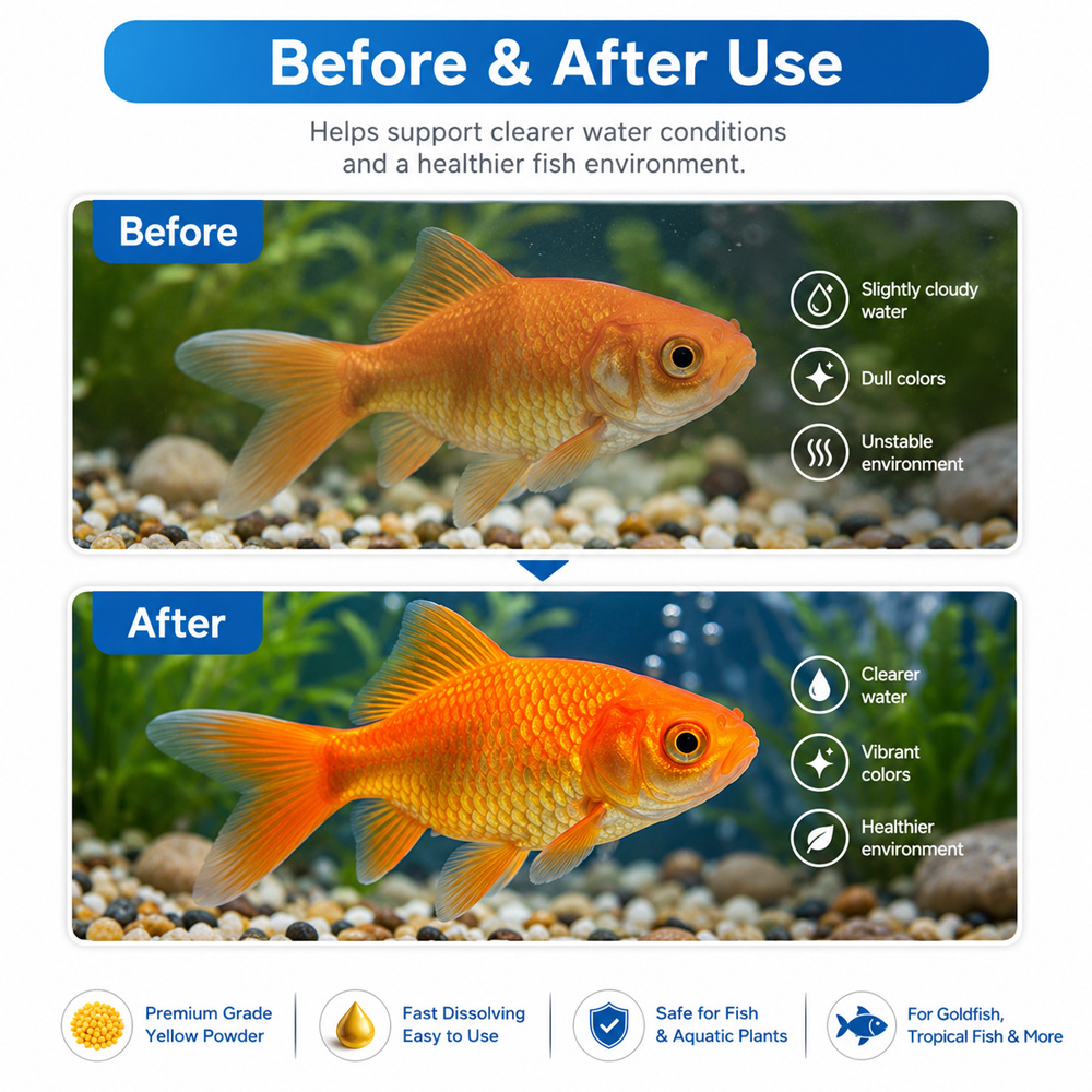 230g Water Soluble Yellow Powd - Aquarium Fish Vitamin 评论和价格