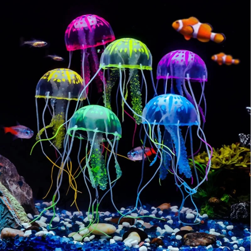1/2Pcs Simulated Silicone Glow - Aquarium Fish Discus 评论和价格