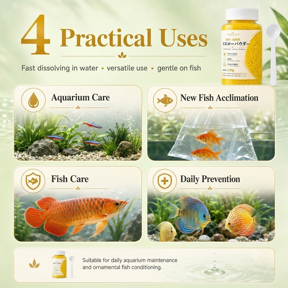SIKEZHAN 230g Yellow Powder Gr - Aquarium Fish Vitamin 评论和价格