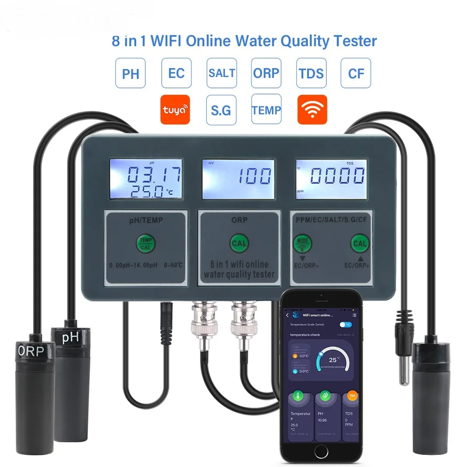 WiFi Digital PH ORP TDS EC Sal - Aquarium Fish Online 评论和价格