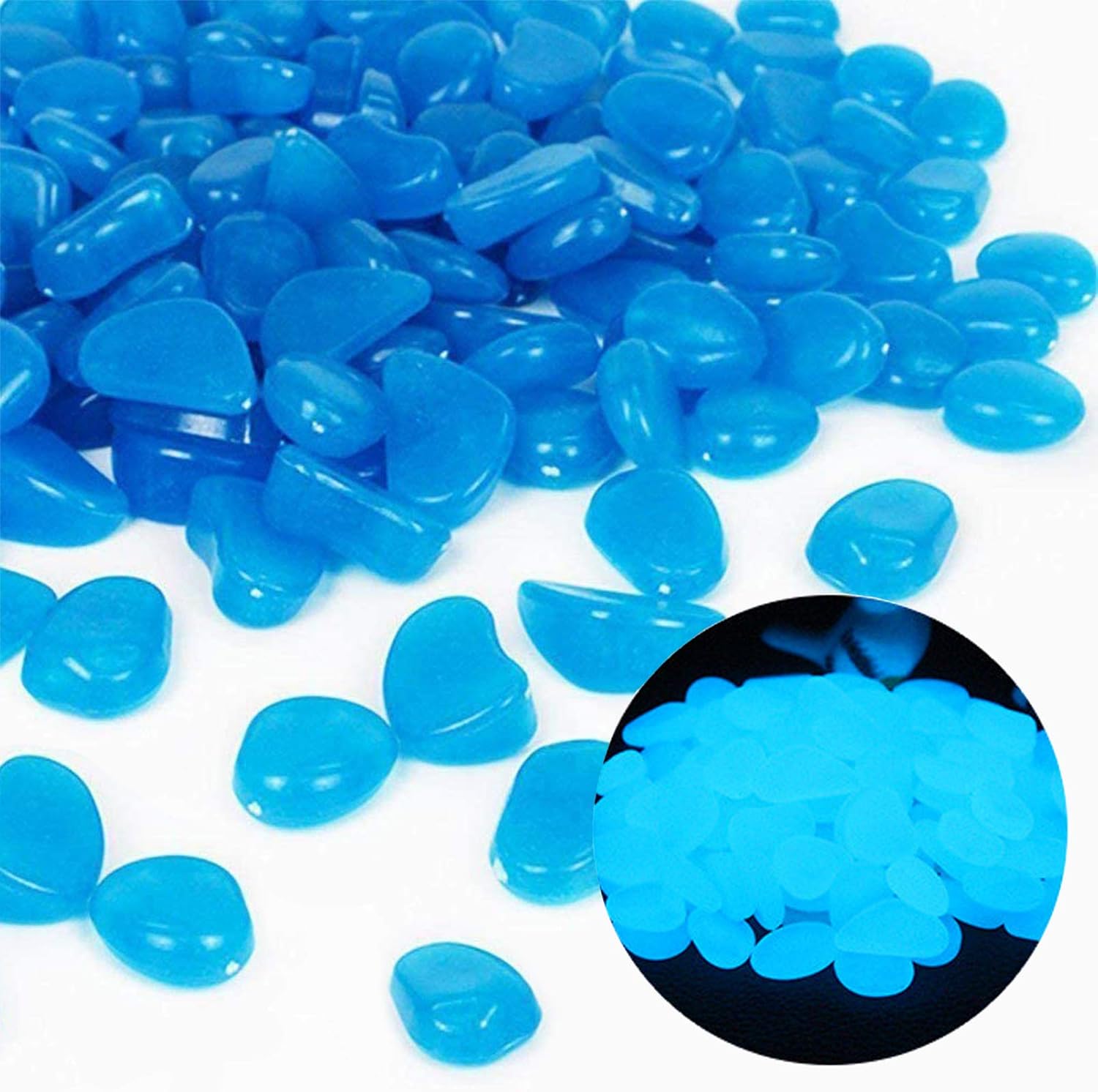 Fish Tank Rocks Glow Blue Pebb - Aquarium Fish To Buy 评论和价格