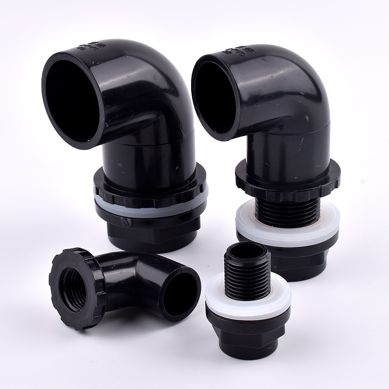 Black I.D 20~50mm PVC Pipe Aqu - Aquarium Fish Black 评论和价格