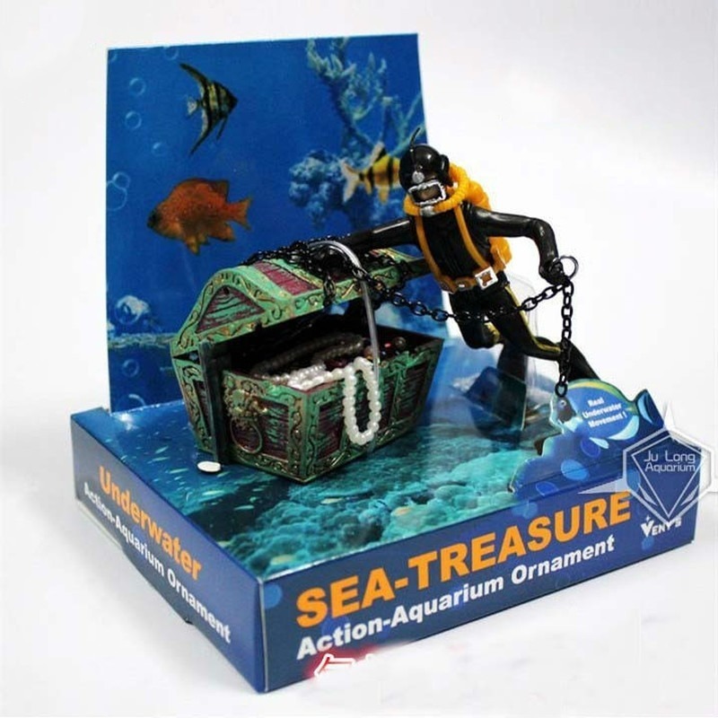 1PC Fish Tank Decoration Treas - Aquarium Fish Price 评论和价格