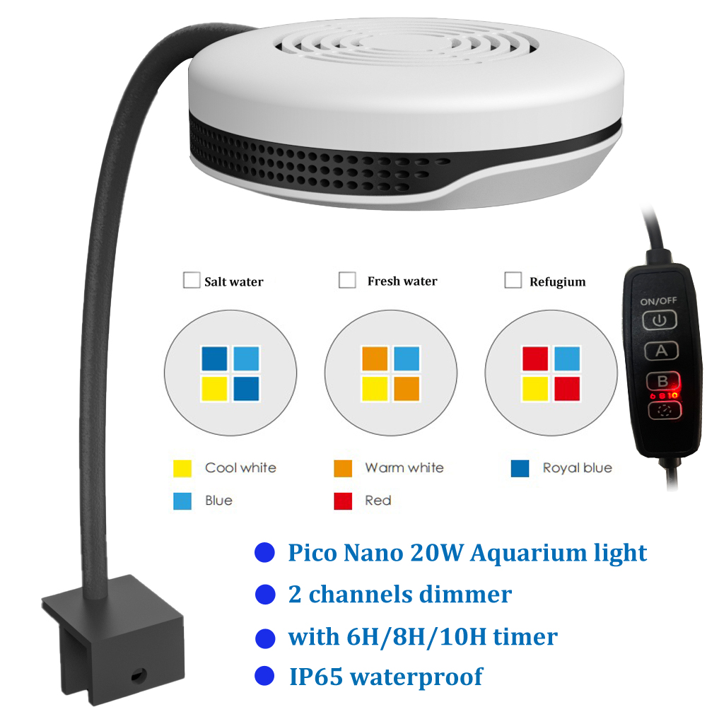 Clip on 20W LED Aquarium Light - Refugium Light Nano 评论和价格